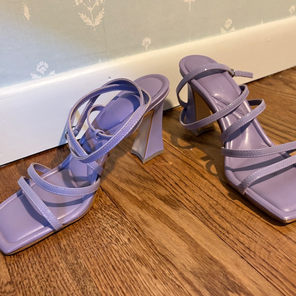 Elegant Lavender Strappy Heels